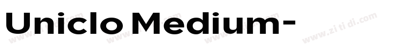Uniclo Medium字体转换